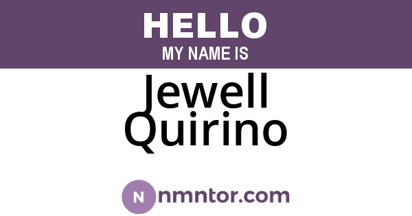 Jewell Quirino