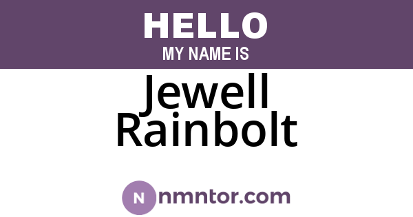 Jewell Rainbolt
