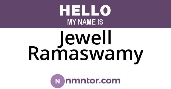 Jewell Ramaswamy