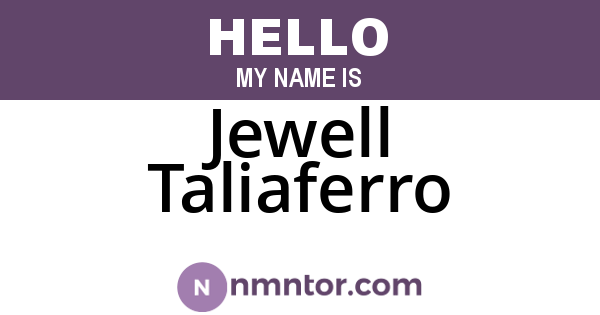 Jewell Taliaferro