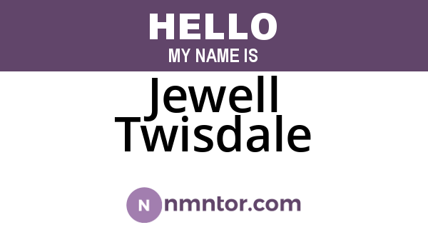 Jewell Twisdale