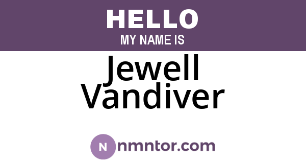 Jewell Vandiver