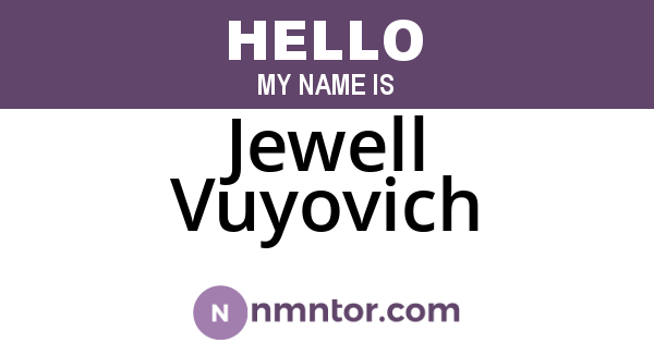 Jewell Vuyovich