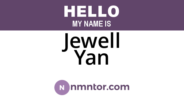 Jewell Yan