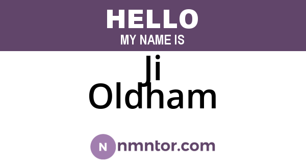 Ji Oldham