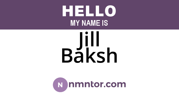 Jill Baksh
