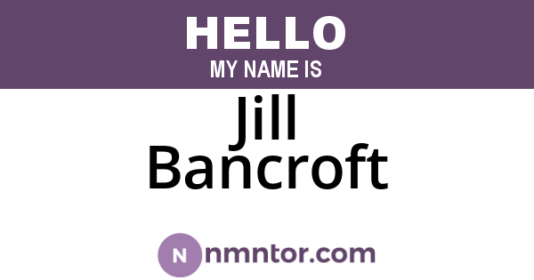 Jill Bancroft