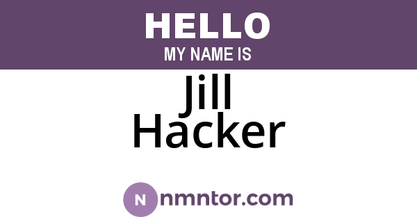 Jill Hacker