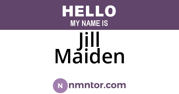 Jill Maiden