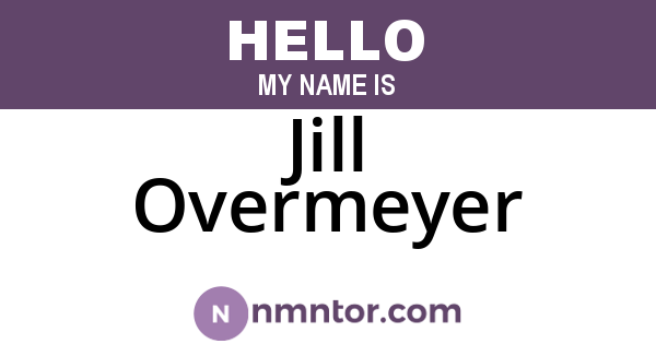 Jill Overmeyer