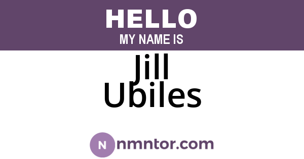Jill Ubiles