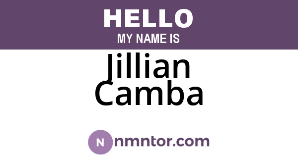 Jillian Camba