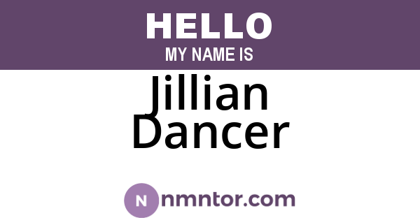 Jillian Dancer