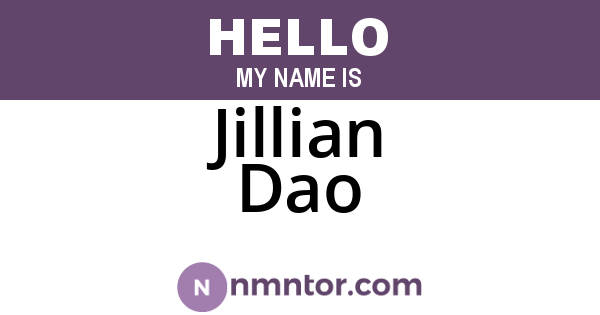 Jillian Dao
