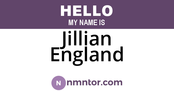 Jillian England