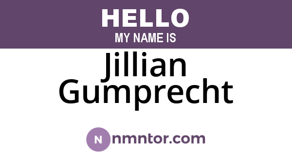 Jillian Gumprecht