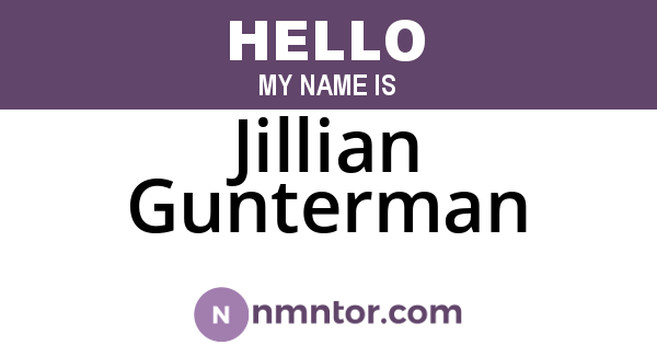 Jillian Gunterman