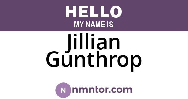 Jillian Gunthrop