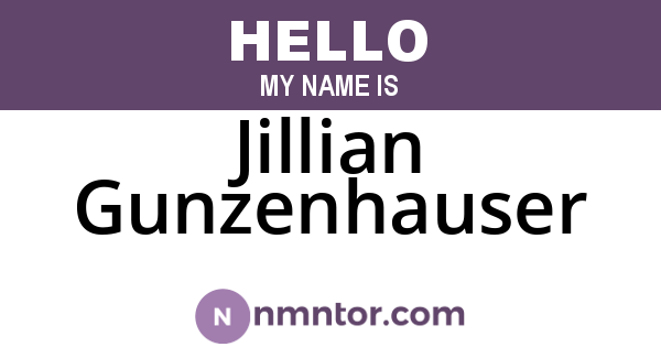 Jillian Gunzenhauser