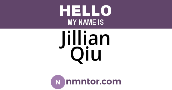 Jillian Qiu