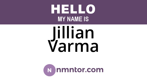 Jillian Varma