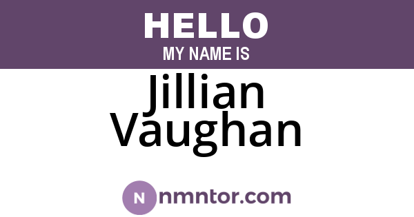 Jillian Vaughan