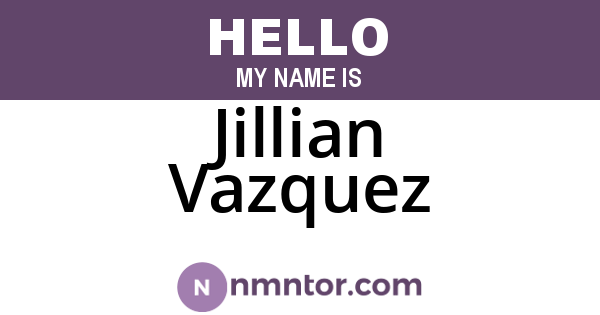 Jillian Vazquez