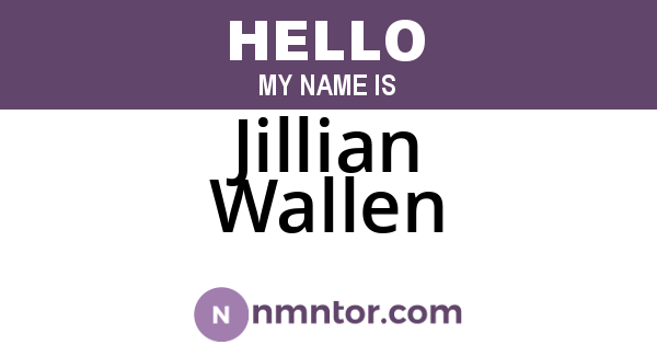 Jillian Wallen