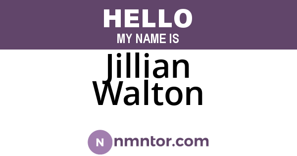 Jillian Walton