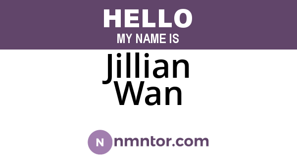 Jillian Wan