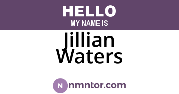Jillian Waters