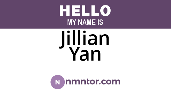 Jillian Yan