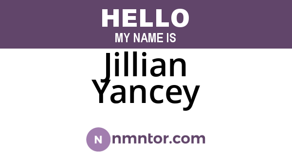 Jillian Yancey