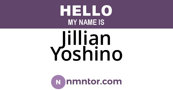 Jillian Yoshino