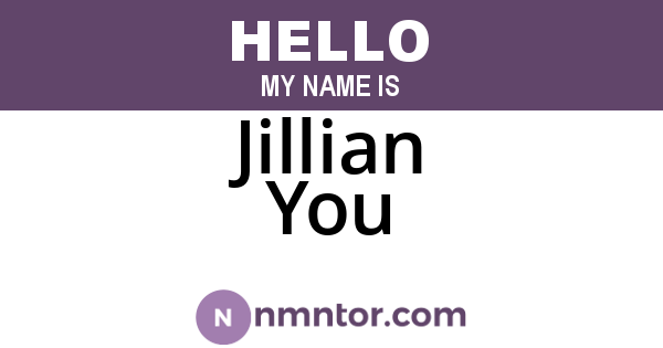 Jillian You