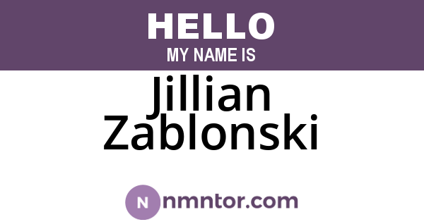 Jillian Zablonski