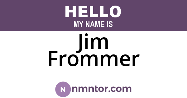 Jim Frommer