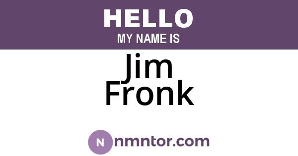 Jim Fronk