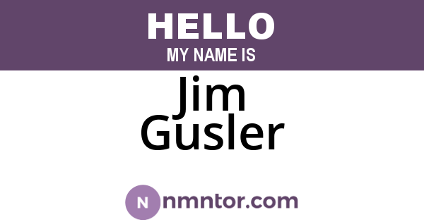 Jim Gusler