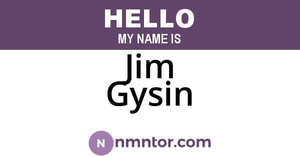 Jim Gysin