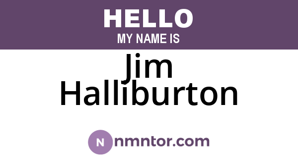 Jim Halliburton