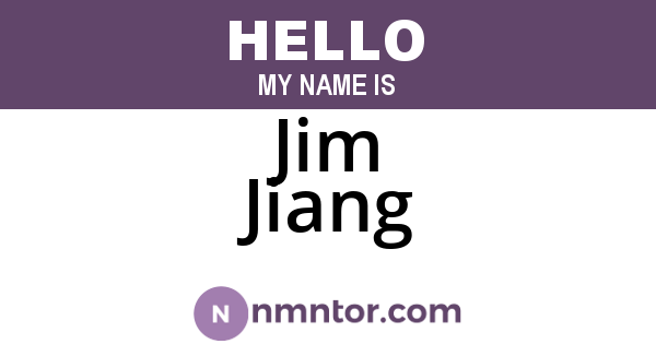 Jim Jiang