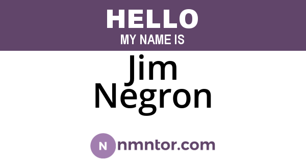 Jim Negron
