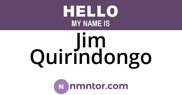 Jim Quirindongo
