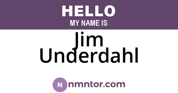 Jim Underdahl