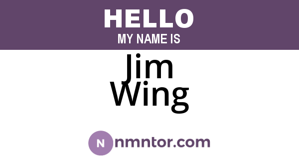 Jim Wing