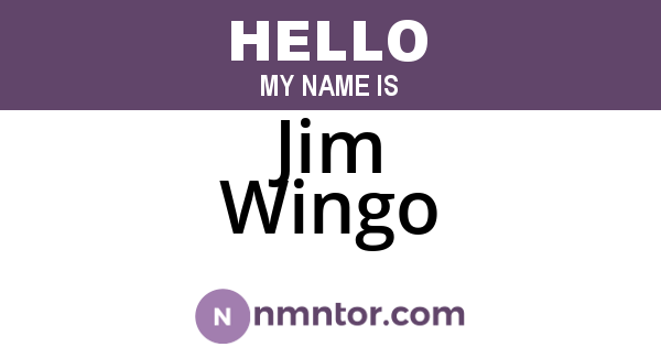Jim Wingo