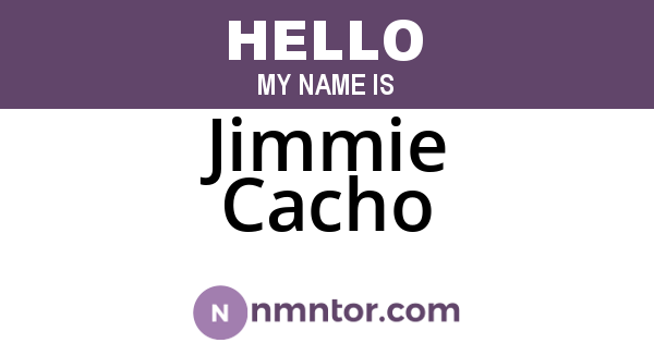 Jimmie Cacho