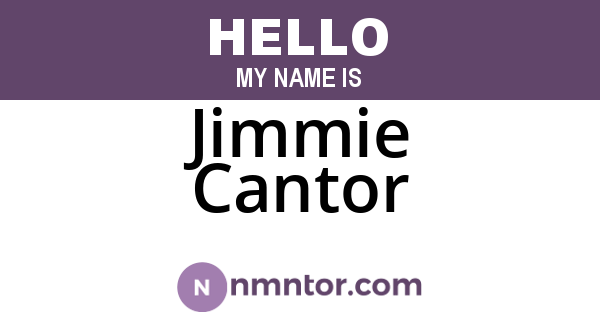 Jimmie Cantor