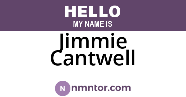 Jimmie Cantwell